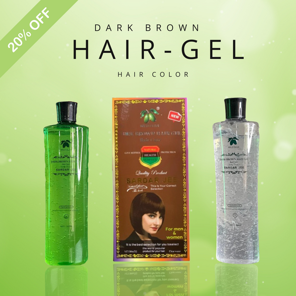 Dark Brown Herbal Hair Gel